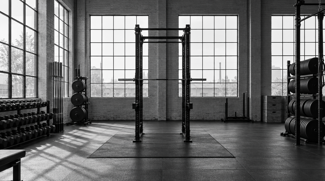 Strength equipment inside an independent gym